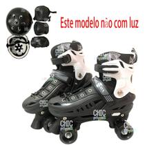 Patins Infantil 4 Rodas (sem luz) Com Kit Proteção Menina Menino Menor Preço