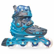Patins Infantil Ajustável X-LIGHT Azul Rodas LED Tamanho dos Patins:G 33-36br - Traxart