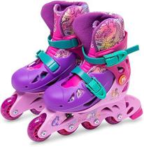 Patins Infantil Barbie 3 Rodas Ajustável 29 A 32 com acessórios - Fun F0010-7