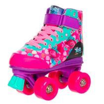 Patins Infantil Froes Quad Trolls Candy World Tour Rosa