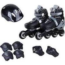 Patins Infantil In Line 32/35 Preto com Cinza - Brink+ Patins Infantil In Line 32/35 Preto com Cinza - Brink+