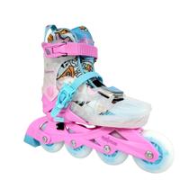 Patins Infantil Inline Traxart StarLight LED Ajustável Hardboot ABEC9 Rosa Patins Infantil Inline Traxart StarLight LED Ajustável Hardboot ABEC9 Rosa