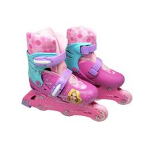 Patins infantil meninas fashion inline 2 em 1 tamanho ajustavel 31-34