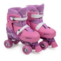 Patins Infantil Quad 4 Rodas Tamanho Ajustável Com Freio