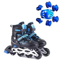Patins Infantil Reto Inline 4 Rodas Menir Menina Cno Patins Rolleom Proteção