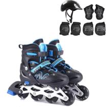 Patins Infantil Reto Inline 4 Rodas Menir Menina Cno Patins Rolleom Proteção