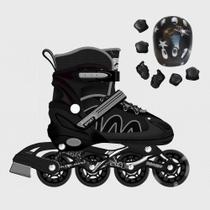 Patins Infantil Reto Inline 4 Rodas Menir Menina Cno Patins Rolleom Proteção