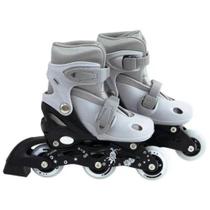 Patins Infantil Roller Ajustável 30 ao 33 Cinza