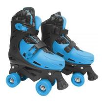 Patins Infantil Roller Ajustável Azul 4 Rodas Tamanho 33-36 - Dm Radical