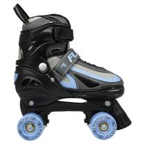 Patins Infantil Traxart Flash Quad com Rodas PU e Rolamento ABEC7 Ajustável e Suporta até 55kg