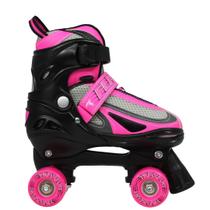 Patins Infantil Traxart Flash Quad com Rodas PU e Rolamento ABEC7 Ajustável e Suporta até 55kg Patins Infantil Traxart Flash Quad com Rodas PU e Rolamento ABEC7 Ajustável e Suporta até 55kg