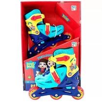 Patins Inline 2 em 1 Luccas Neto Ajustável - Tam. 31- 34 - BR1816 - Multikids