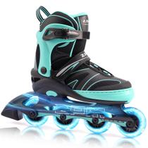 Patins Inline 2PM SPORTS Kids, ajustáveis para crianças de 4 a 12 anos - Mint
