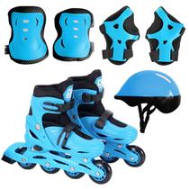 Patins Inline 4 Rodas Masculino Infantil Com Proteção - Dm Toys