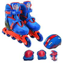 Patins Inline 4 Rodas Turma da Aventura KIT de Proteçao 30-33 Patins Inline 4 Rodas Turma da Aventura KIT de Proteçao 30-33