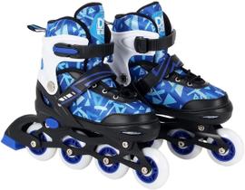 Patins Inline Ajustável Azul Do 30 ao 33 - Dm Toys 6559 Patins Inline Ajustável Azul Do 30 ao 33 - Dm Toys 6559