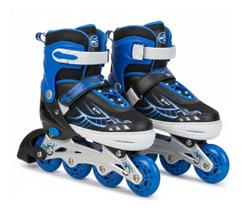 Patins Inline Ajustável Com Rodas De Led E Freio Traseiro 35 Ao 38 70 Mm