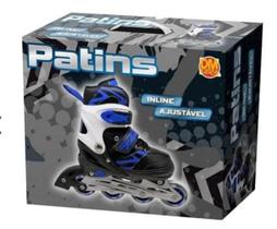 Patins Inline Ajustável Radical M ul/Preto - Dm Toys