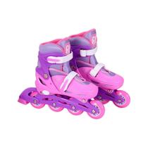 Patins Inline Ajustável Rosa com Acessórios 38-41 - Dm Toys