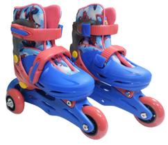 Patins Inline e Triline - Marvel - Spider Man 2 em 1 com Conjunto de Protecao HONGYAO