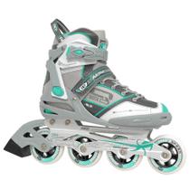 Patins Inline Feminino Roller Derby AERIO Q-60 Menta Tamanho 8 EUA Patins Inline Feminino Roller Derby AERIO Q-60 Menta Tamanho 8 EUA