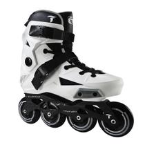 Patins inline freestyle urban traxart revolt branco abec 9