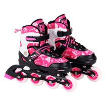 Patins Inline Infantil Ajustável Rosa Feminino Menina - Dm Toys