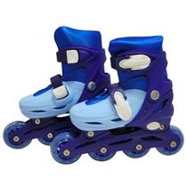 Patins Inline Infantil Unissex Com Ajuste Fácil E Com Freio Traseiro Resistente Até 50 Kg Patins Inline Infantil Unissex Com Ajuste Fácil E Com Freio Traseiro Resistente Até 50 Kg