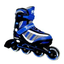 Patins inline juvenil traxart energy azul ajustavel abec 5