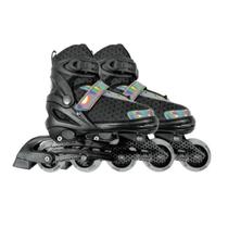 Patins Inline Laser Infantil Unitoys 34/37 Refletivo