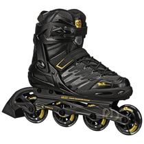 Patins Inline Masculino Roller Derby AERIO Q-60 Preto e Dourado Tamanho 12 EUA Patins Inline Masculino Roller Derby AERIO Q-60 Preto e Dourado Tamanho 12 EUA