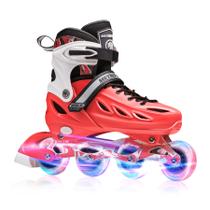 Patins Inline METROLLER Ajustáveis com Rodas que Acendem, 4 Tamanhos