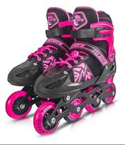 Patins Inline Retrátil Rosa Tamanho 34-37 Unitoys 2645M Patins Inline Retrátil Rosa Tamanho 34-37 Unitoys 2645M