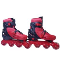 Patins Inline Roller De 4 Rodas Vermelho Elite Tamanho:32/35 Patins Inline Roller De 4 Rodas Vermelho Elite Tamanho:32/35