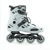 Patins Inline Roller Profissional Munchi M10 Branco Rockeado Abec11 Patins Inline Roller Profissional Munchi M10 Branco Rockeado Abec11
