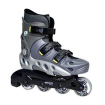 Patins inline traxart spectro cinza 72mm abec 5 + brinde