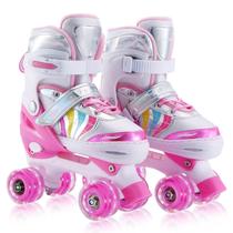 Patins Jestme Kids ajustáveis rosa para meninas e meninos
