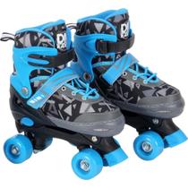 Patins KIT Roller Ajustável Azul Tamanho 38-41