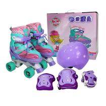 Patins kit turma da aventura quad violeta 30-33