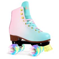 Patins LIKU Quad para meninas e mulheres com rodas iluminadas Patins LIKU Quad para meninas e mulheres com rodas iluminadas