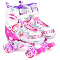 Patins Luyata ajustáveis para crianças de 3 a 12 anos com luz Patins Luyata ajustáveis para crianças de 3 a 12 anos com luz