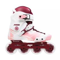 Patins Mesh Branco e Pink - 80mm ABEC-9 Cromo