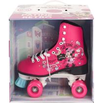 Patins Minnie Retro 4 Rodas Tamanho 35-36 Azul BBR TOYS Patins Minnie Retro 4 Rodas Tamanho 35-36 Azul BBR TOYS