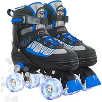 Patins Nattork Kids Boys Blue com rodas iluminadas 6-12