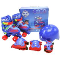 Patins Quad Infantil Ajustável Unitoys Com Capacete e Kit de Proteção Completo Patins Quad Infantil Ajustável Unitoys Com Capacete e Kit de Proteção Completo