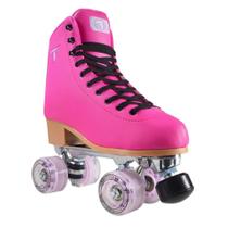 Patins Quad Infantil Roller Foxxy Rosa Traxart Abec 5