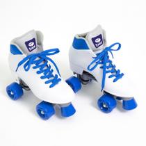 Patins Quad Retrô Basic Branco & Azul Bel Patins Quad Retrô Basic Branco & Azul Bel