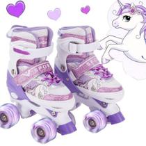 Patins Quad Verde Sereia Infantil De 4 Rodas Com Led Patins De Criança Meninas