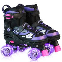 Patins Quadriculados Ajustáveis LEVYTEMP com Rodas que Acendem