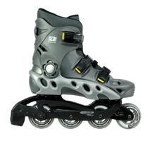 Patins Recreação Spectro Inline Iniciante Traxart Abec 5 Cinza Roller Infantil
